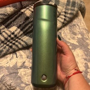 Green starbucks tumbler